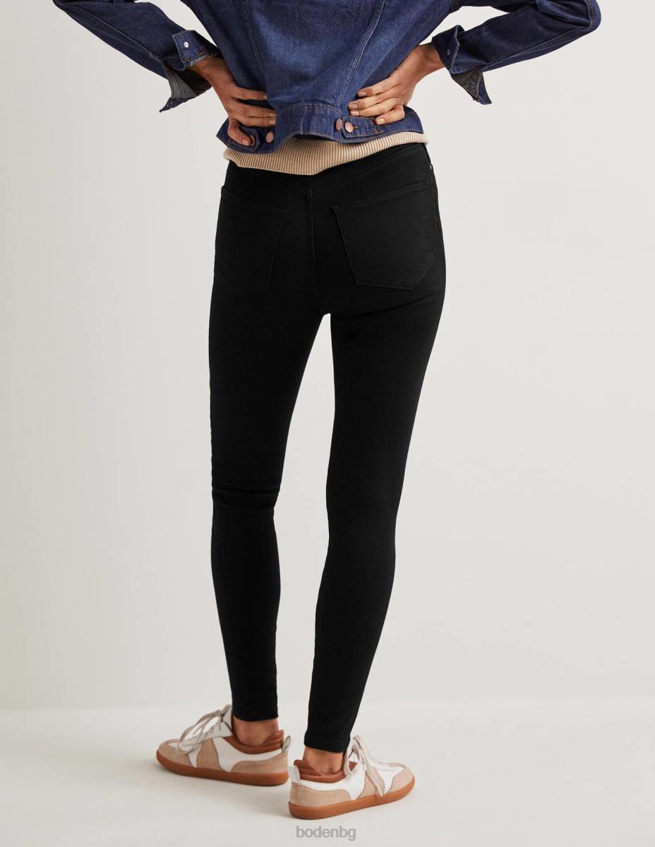 облекло Boden тесни дънки със средна височина черен Жени LL68660