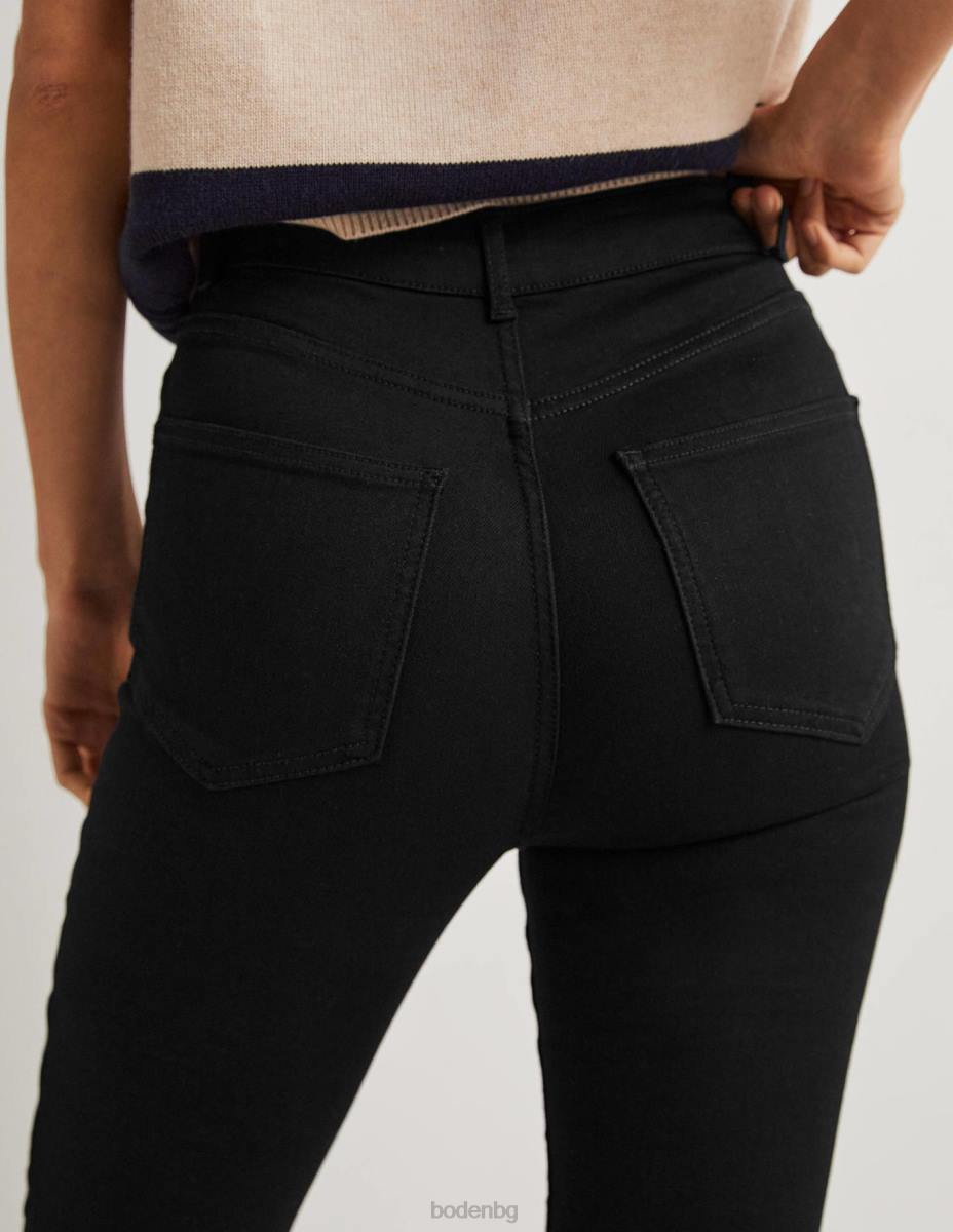 облекло Boden тесни дънки със средна височина черен Жени LL68660