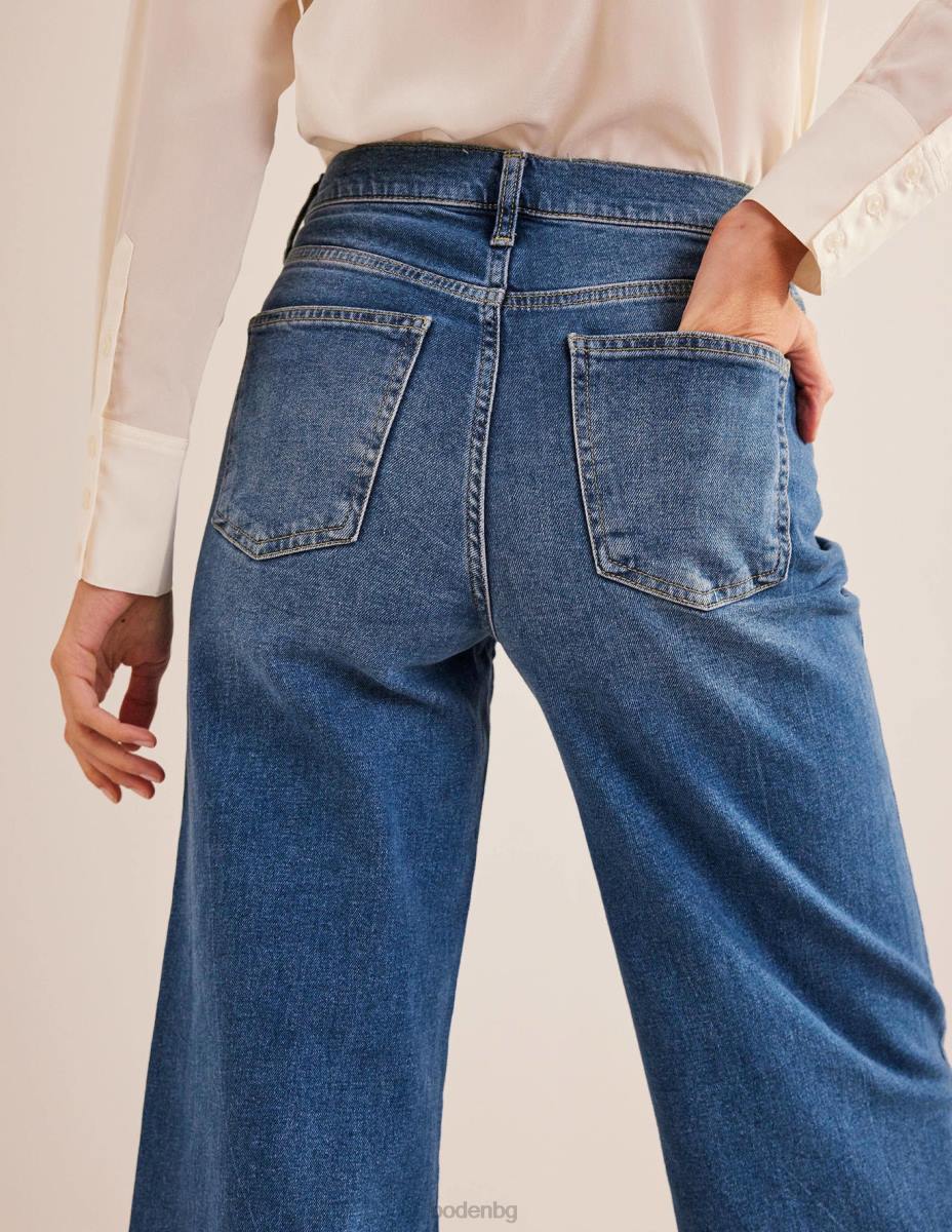 облекло Boden широки дънки с висока талия средна реколта Жени LL68662