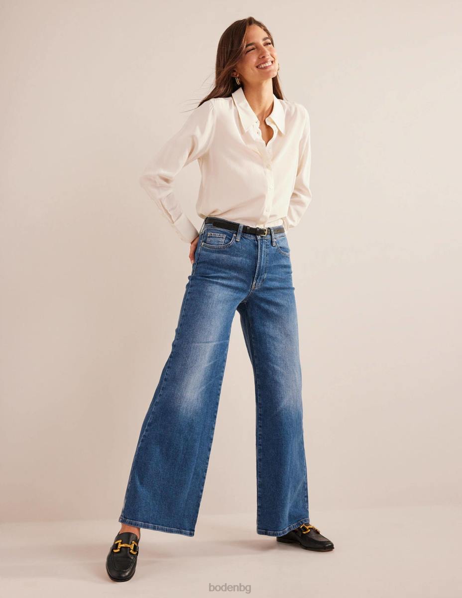 облекло Boden широки дънки с висока талия средна реколта Жени LL68662