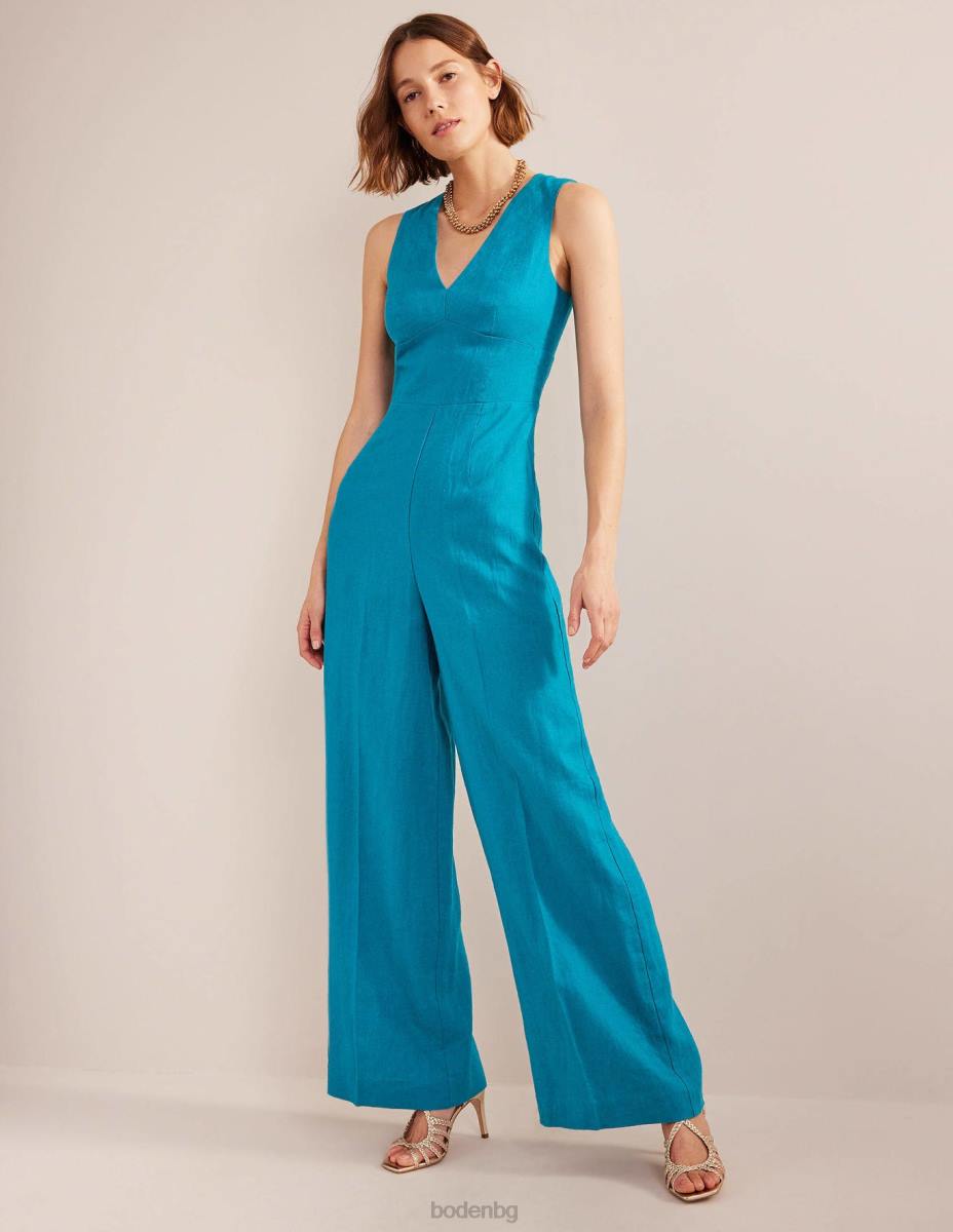 облекло Boden гащеризон с v-образно деколте кристално синьо Жени LL682576