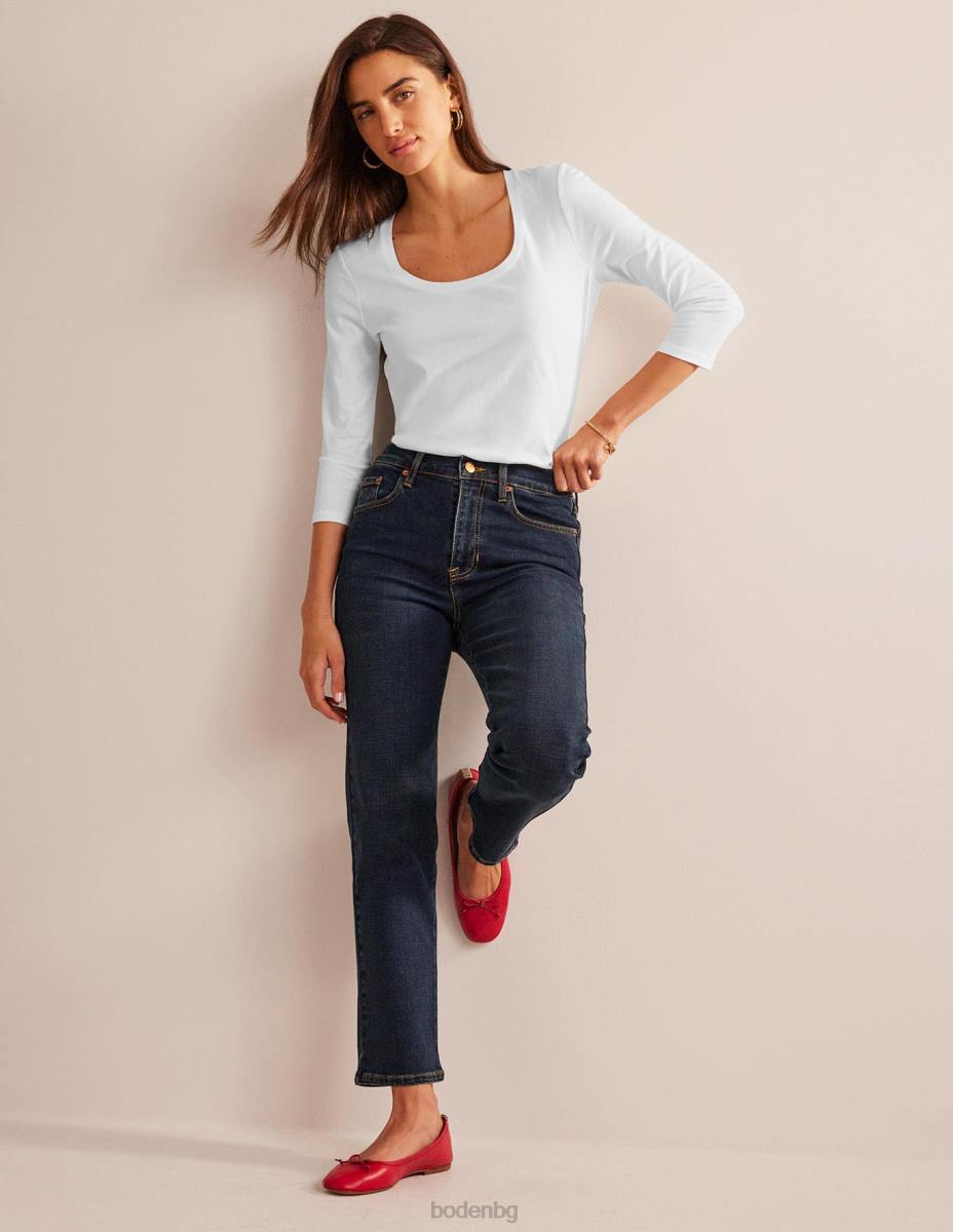 облекло Boden Горна част с 3/4 ръкав и деколте бяло Жени LL68186