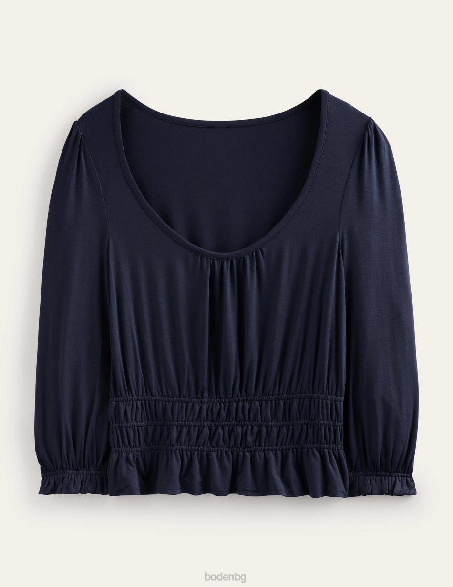 облекло Boden пушено трико с пеплум военноморски флот Жени LL68103