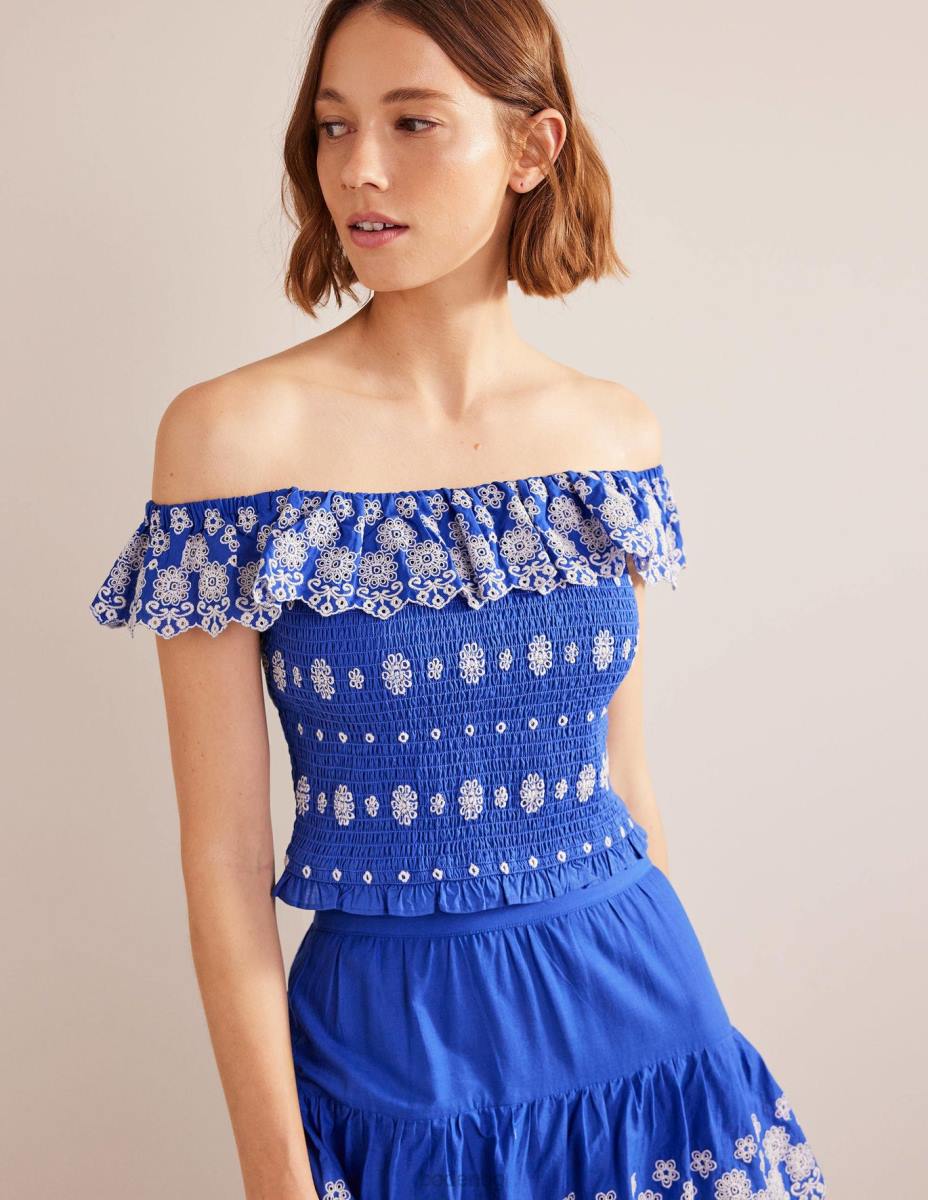 облекло Boden горна част от раменете островен сапфир Жени LL681099