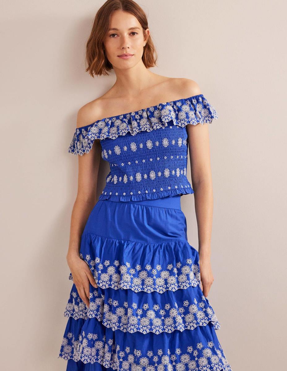 облекло Boden горна част от раменете островен сапфир Жени LL681099