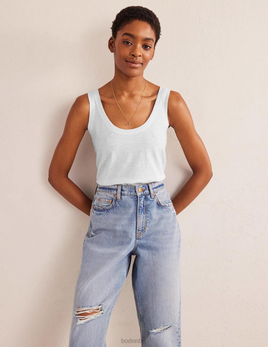 облекло Boden спокойна жилетка с широка деколте бяло Жени LL681106