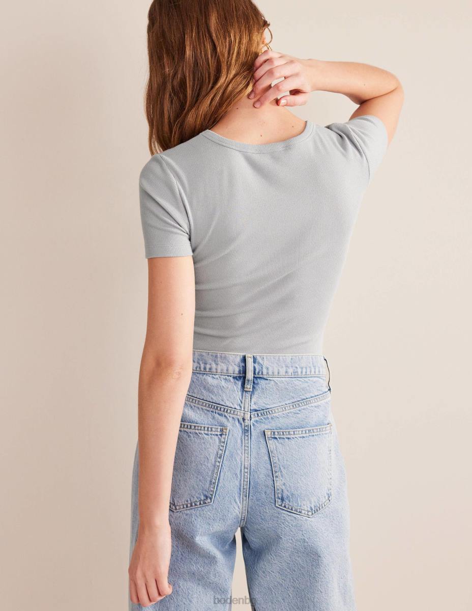 облекло Boden памучна рипсирана тениска камъче Жени LL681134