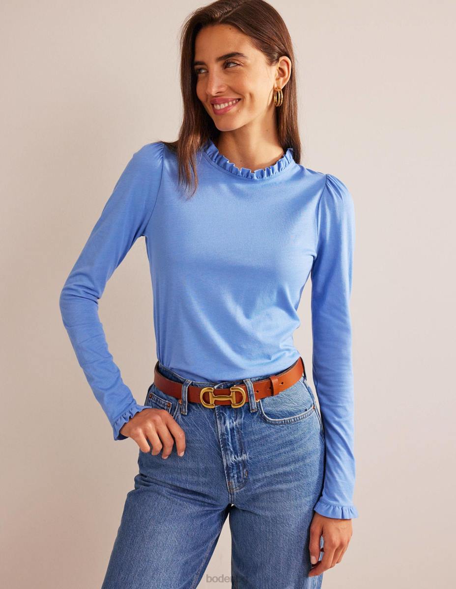 облекло Boden горна част със супермеки волани яхтено пристанище Жени LL68113