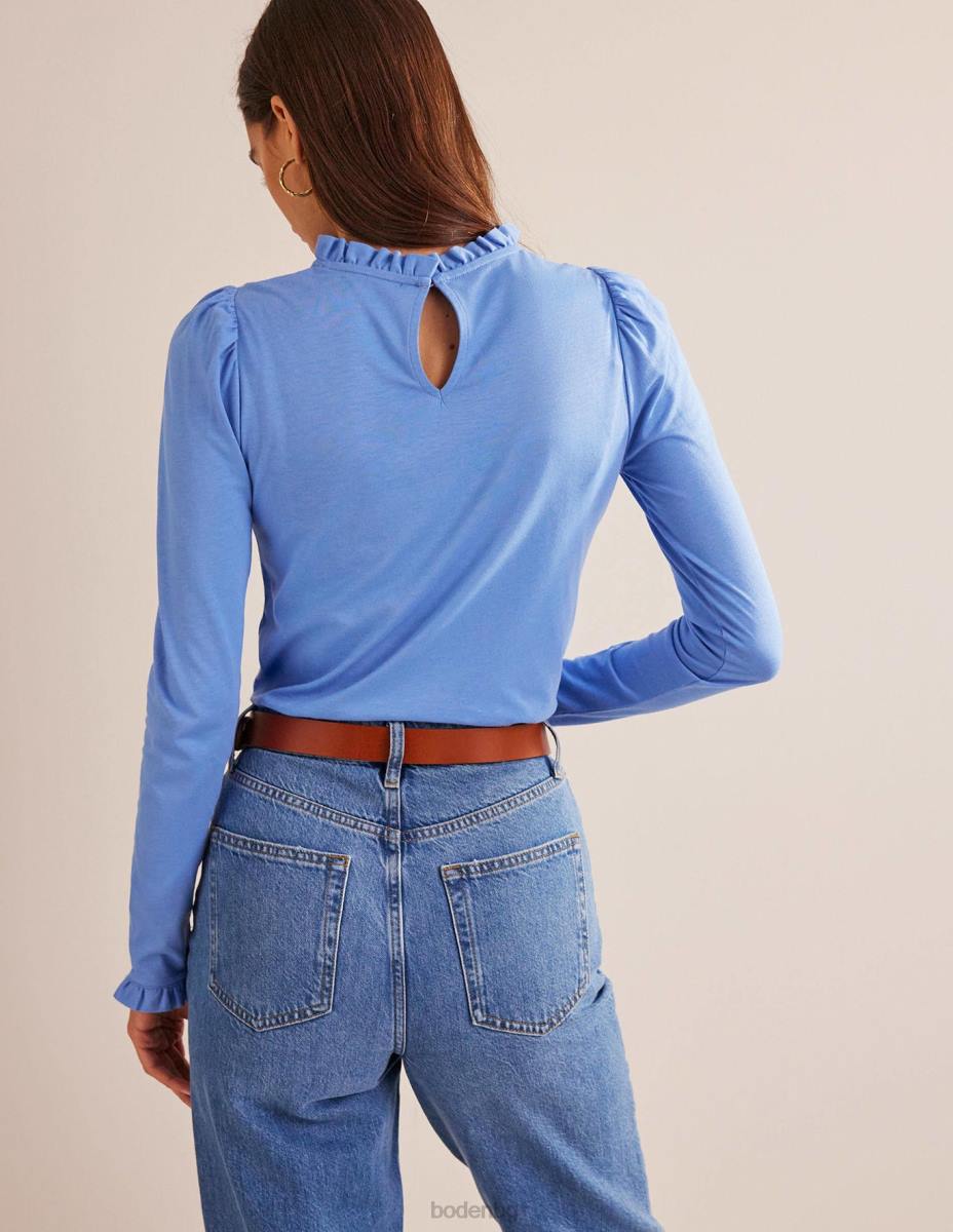 облекло Boden горна част със супермеки волани яхтено пристанище Жени LL68113