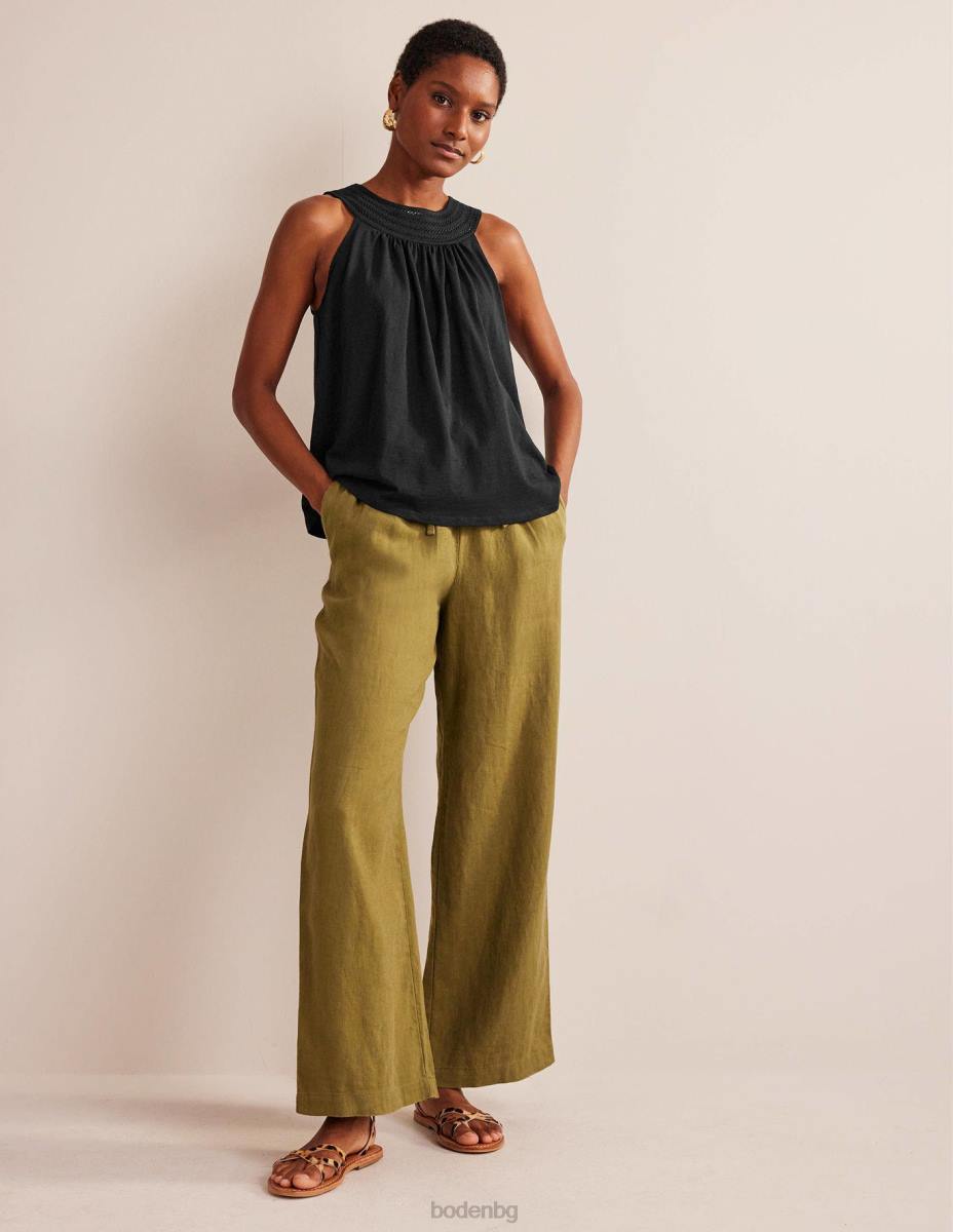 облекло Boden люлеещо се горнище от трико с тапицерия черен Жени LL68123