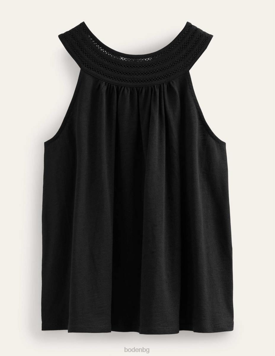 облекло Boden люлеещо се горнище от трико с тапицерия черен Жени LL68123