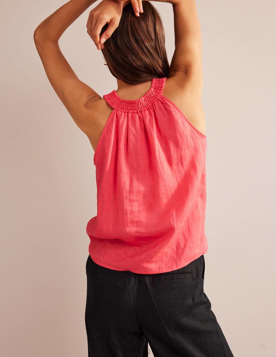 облекло Boden ленен пушен халтер коралов залез Жени LL68129