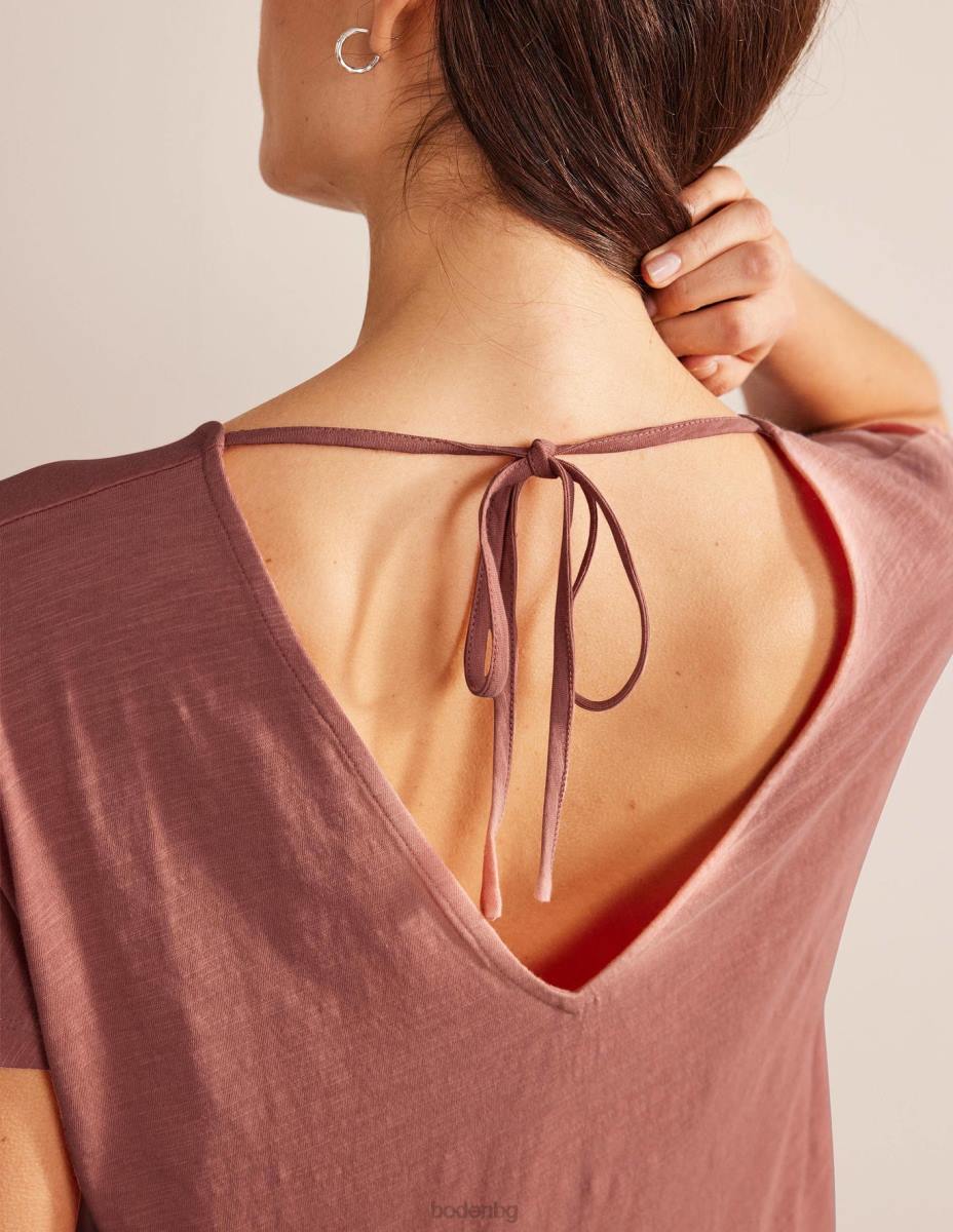 облекло Boden горна част от трико със завързване розово розово Жени LL681311