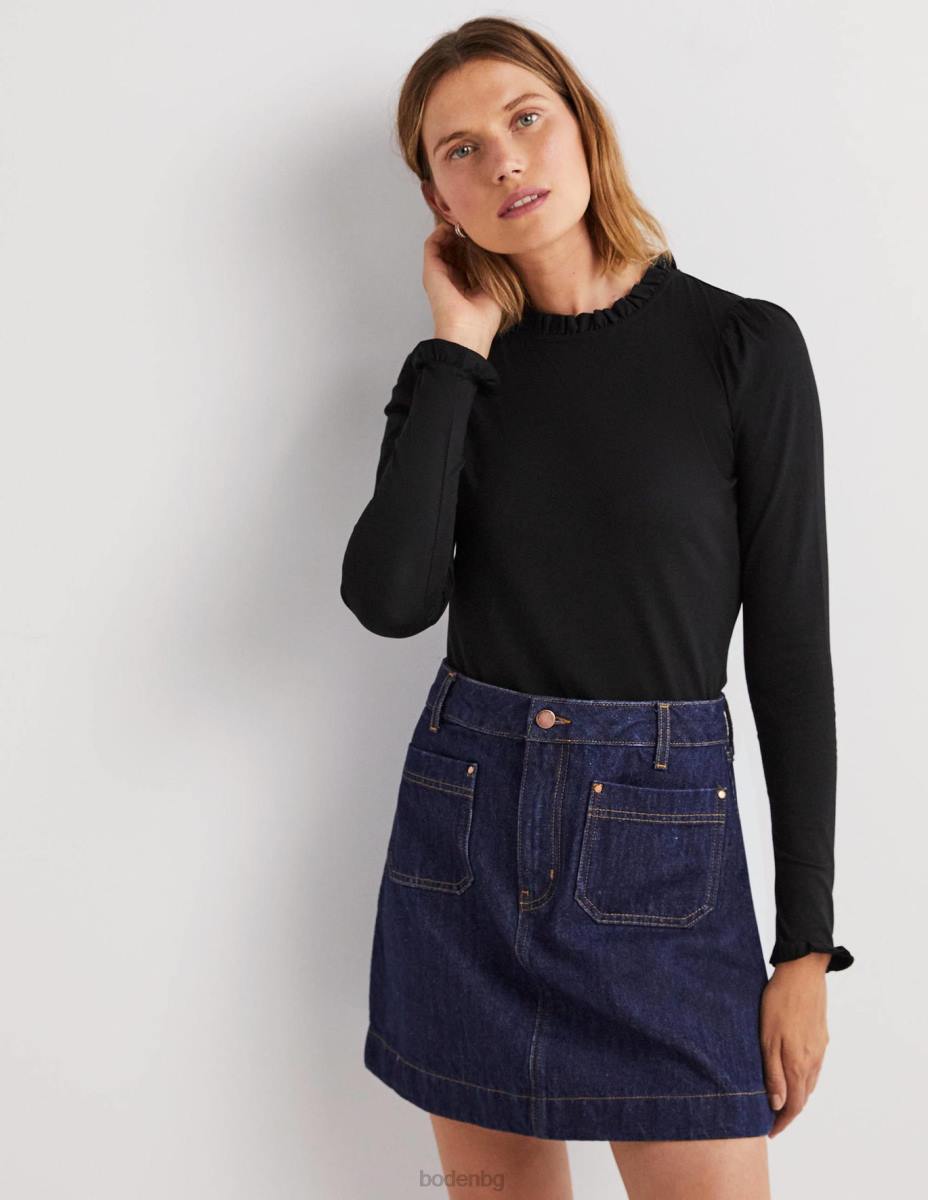 облекло Boden горна част със супермеки волани черен Жени LL68135