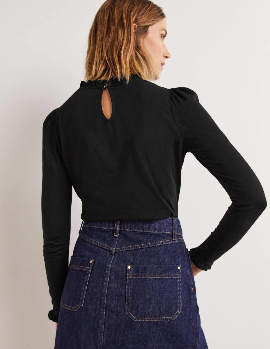 облекло Boden горна част със супермеки волани черен Жени LL68135