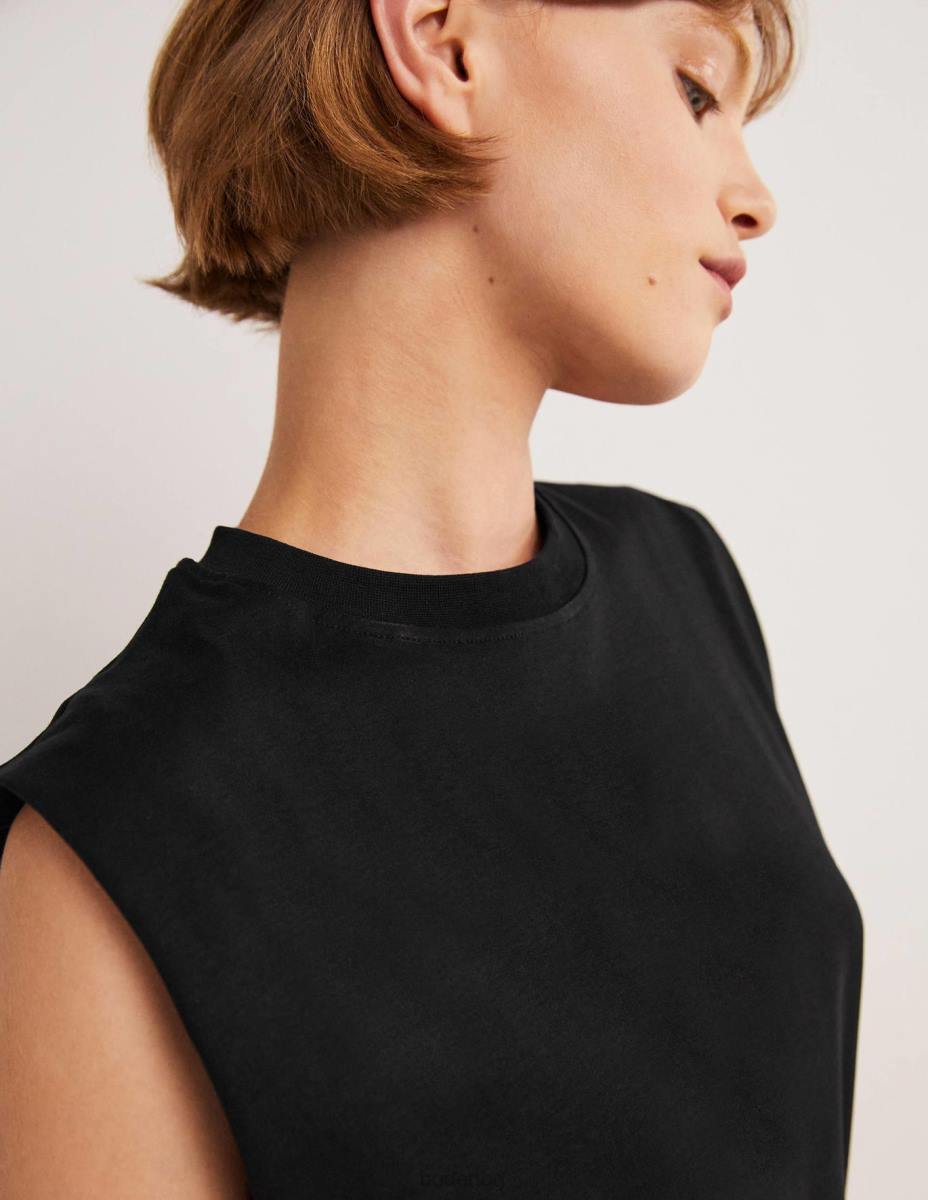 облекло Boden перфектно памучно горнище без ръкави черен Жени LL68137