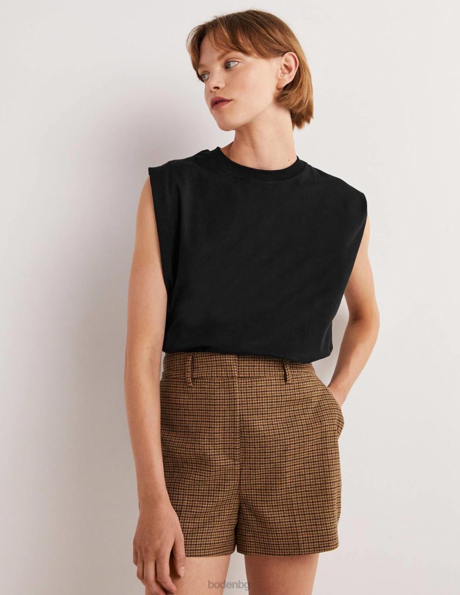 облекло Boden перфектно памучно горнище без ръкави черен Жени LL68137