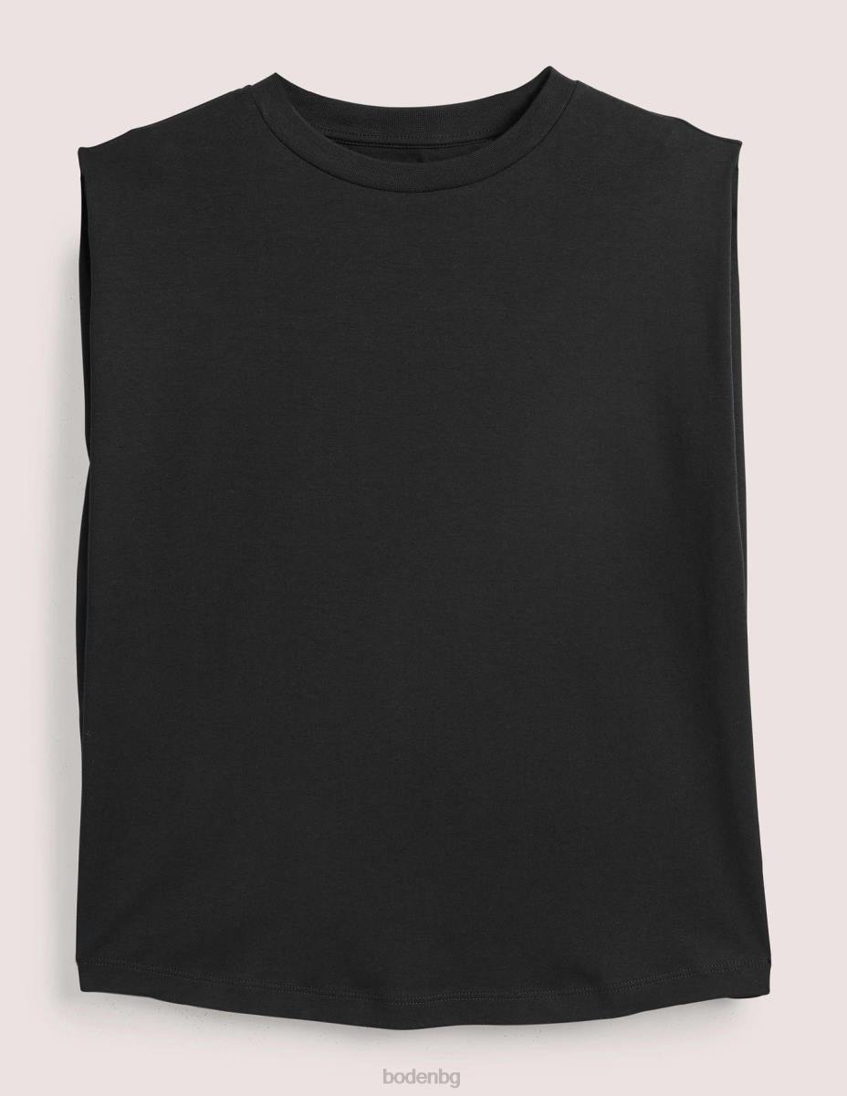 облекло Boden перфектно памучно горнище без ръкави черен Жени LL68137