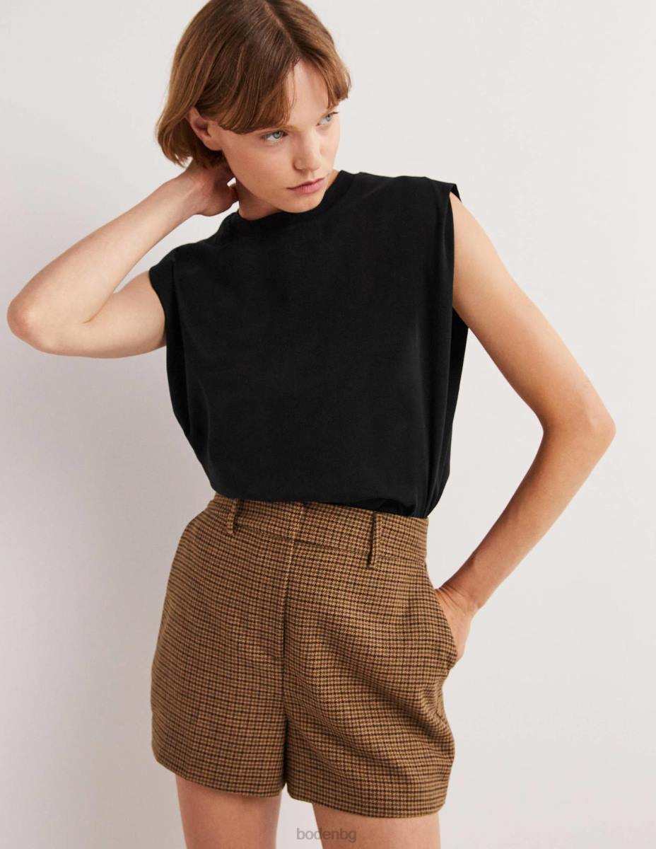 облекло Boden перфектно памучно горнище без ръкави черен Жени LL68137