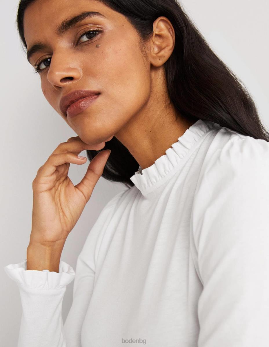 облекло Boden горна част със супермеки волани бяло Жени LL68138