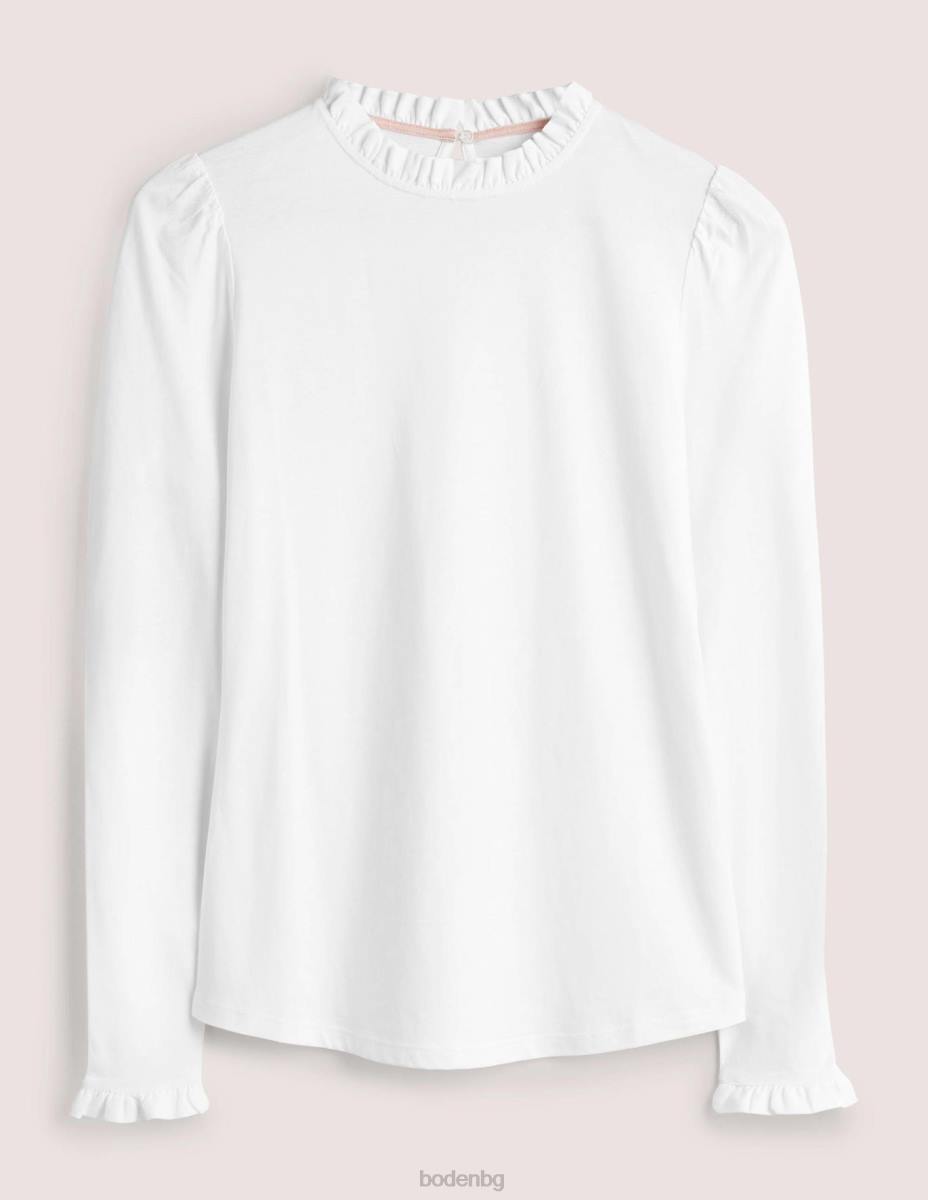 облекло Boden горна част със супермеки волани бяло Жени LL68138