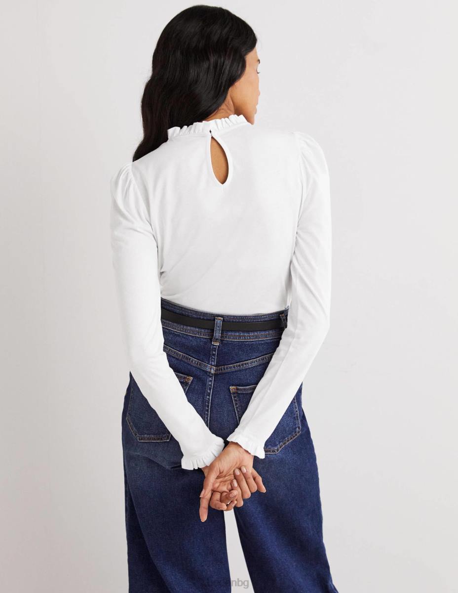 облекло Boden горна част със супермеки волани бяло Жени LL68138