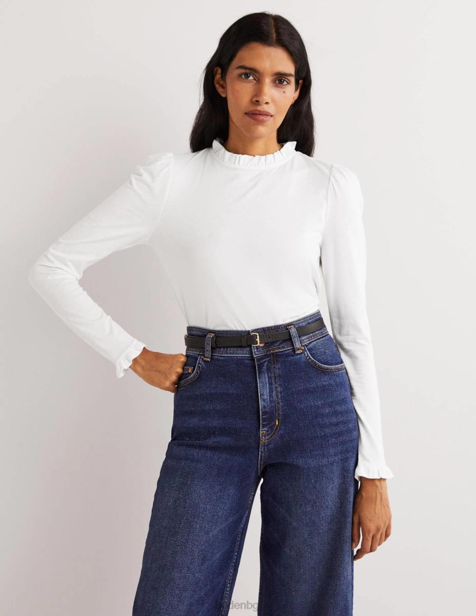 облекло Boden горна част със супермеки волани бяло Жени LL68138