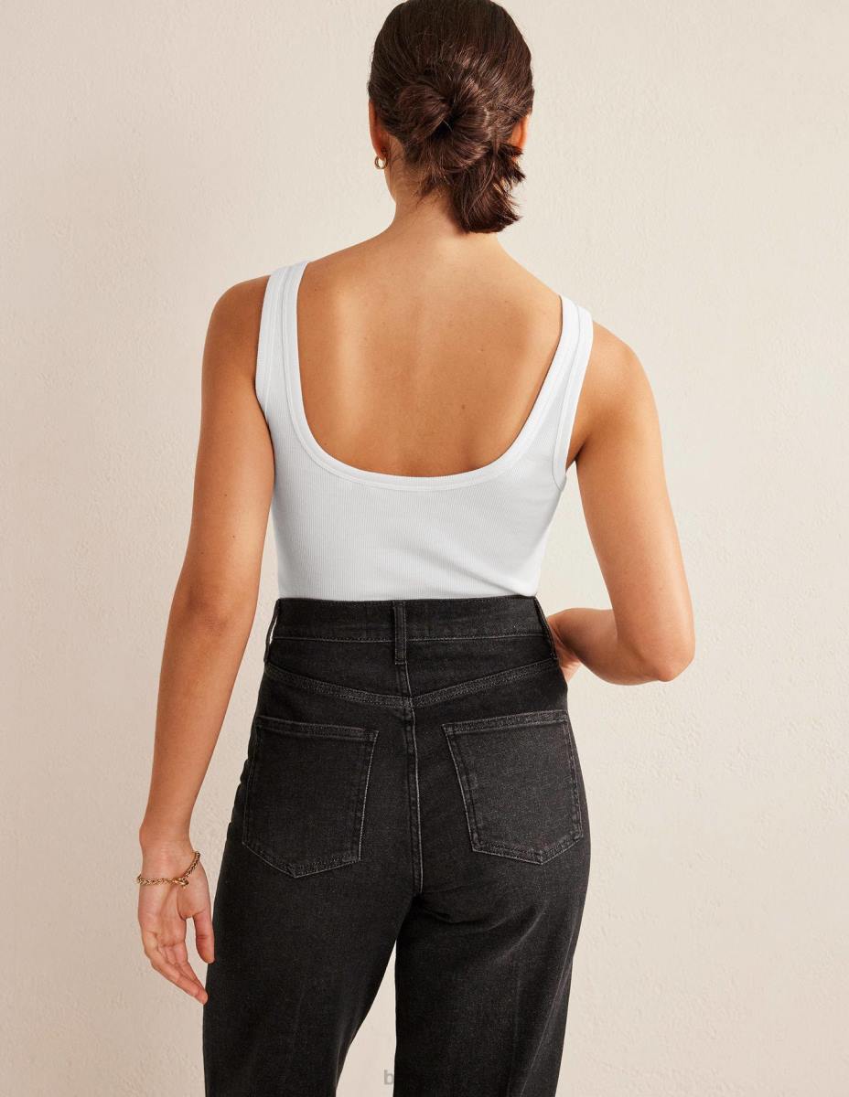 облекло Boden памучна рипсена жилетка бяло Жени LL681391