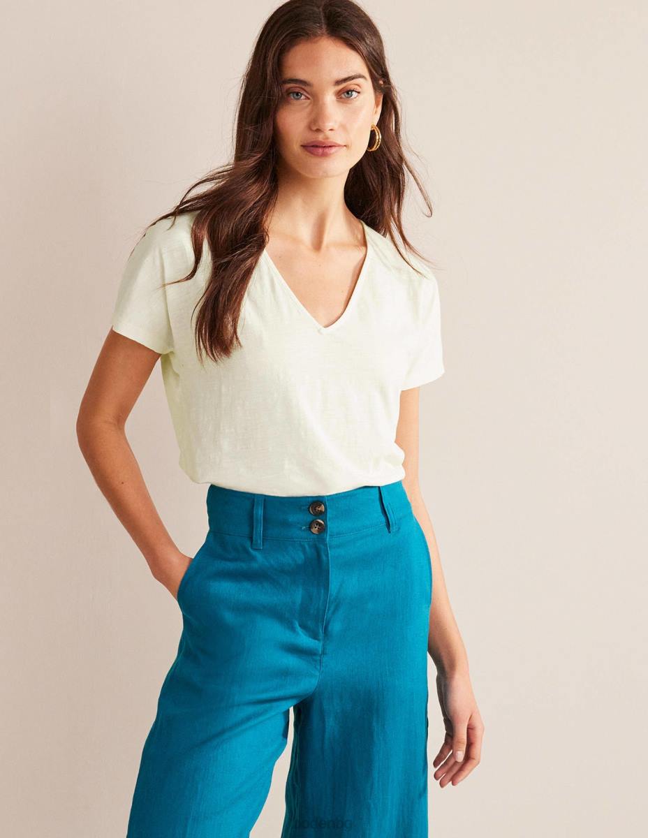 облекло Boden горна част от трико със завързване слонова кост Жени LL681408