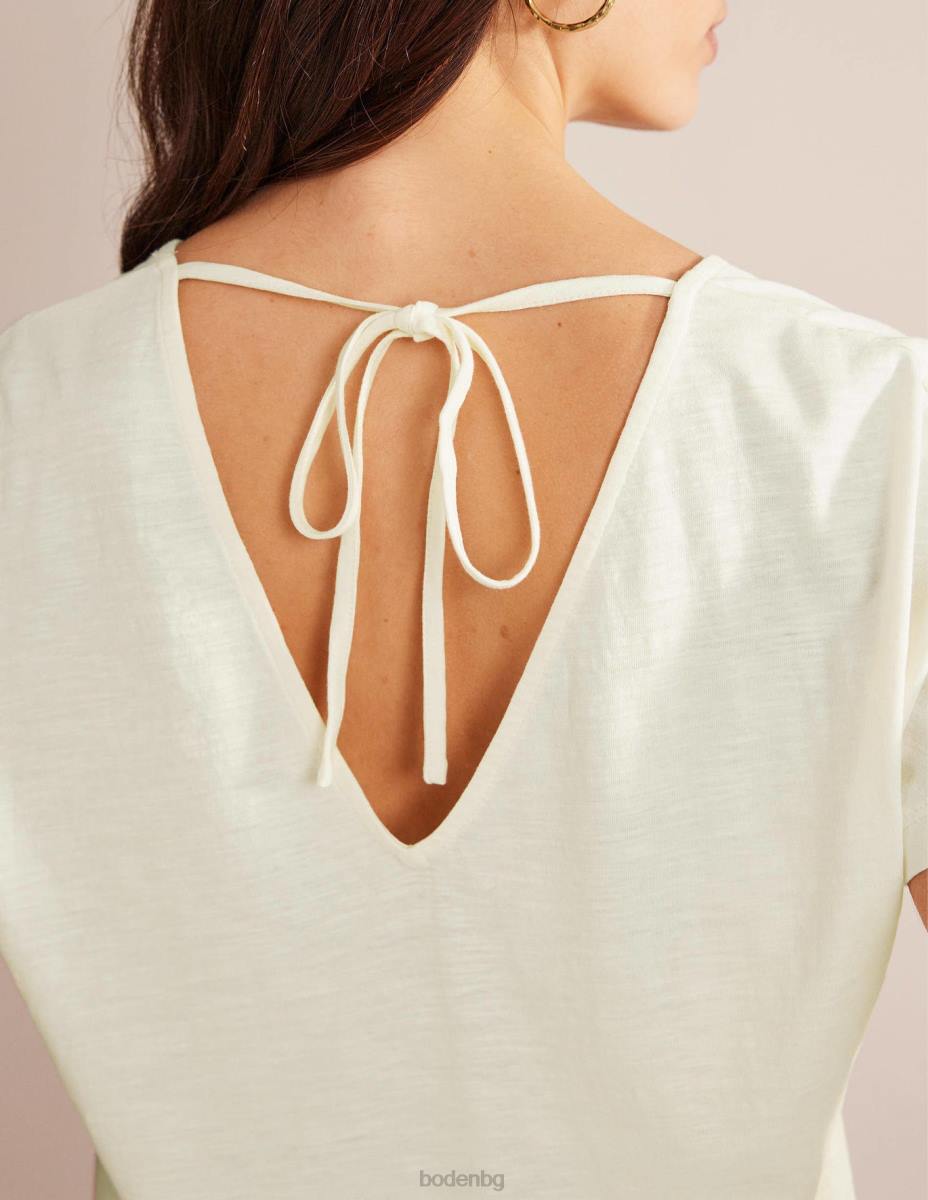 облекло Boden горна част от трико със завързване слонова кост Жени LL681408