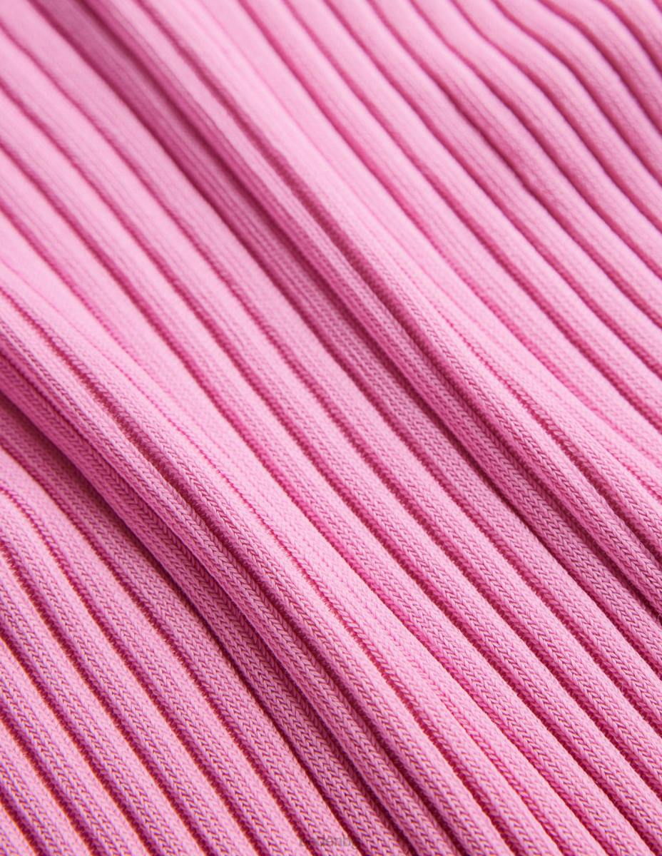 облекло Boden рипсирана плетена тениска розова лимонада Жени LL681415