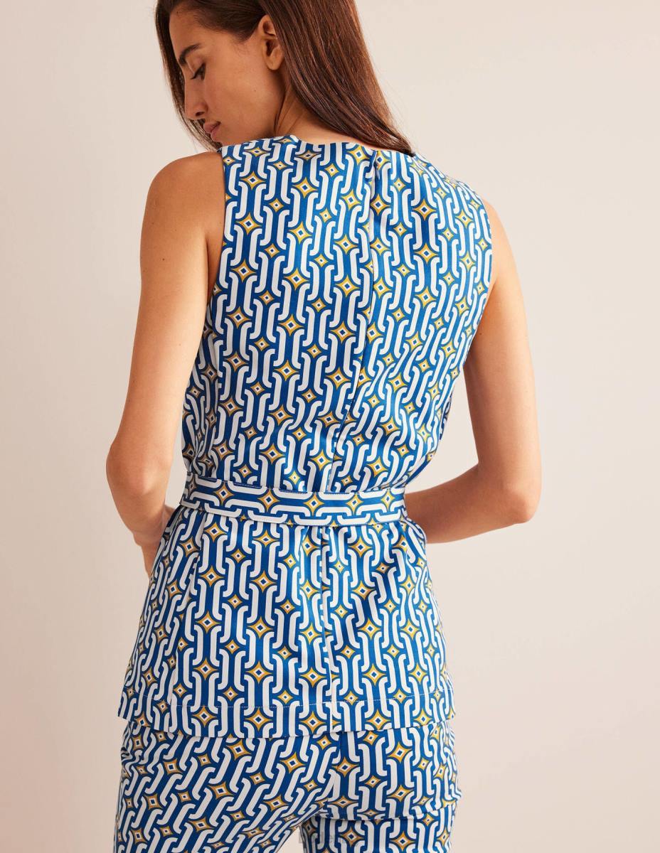 облекло Boden горна част с колан сапфир и лазур гео Жени LL681422