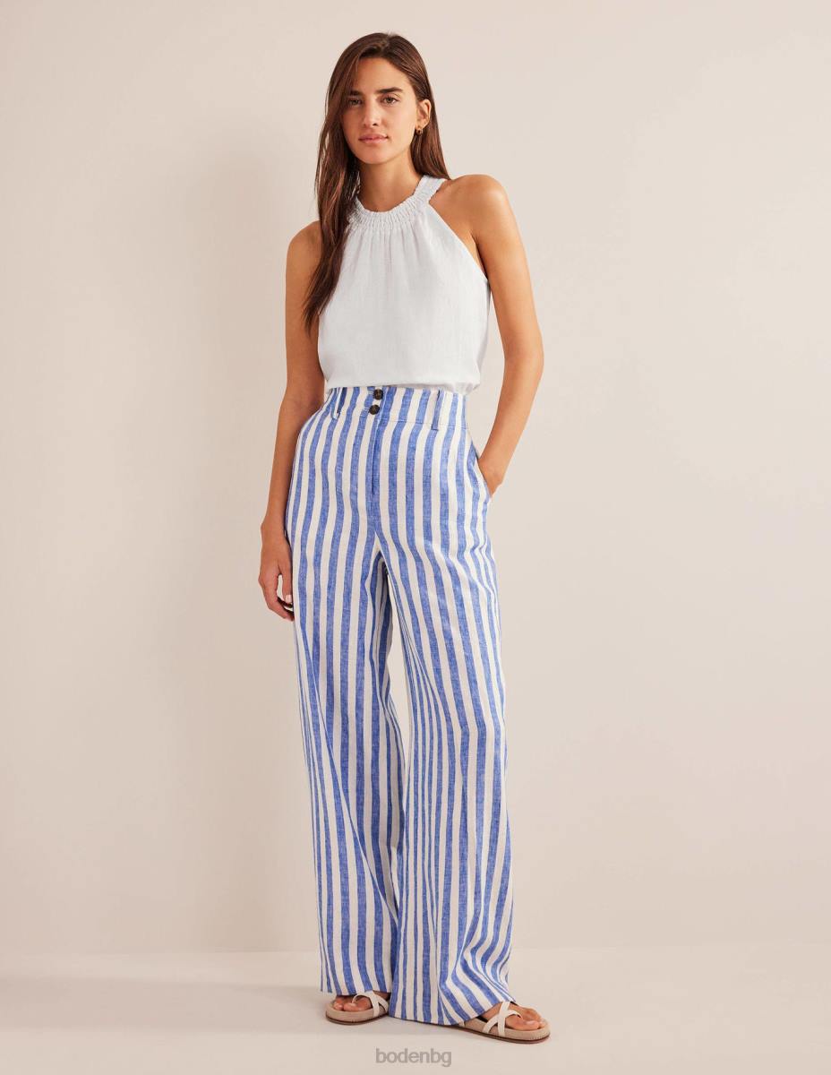 облекло Boden ленен пушен халтер бяло Жени LL681424