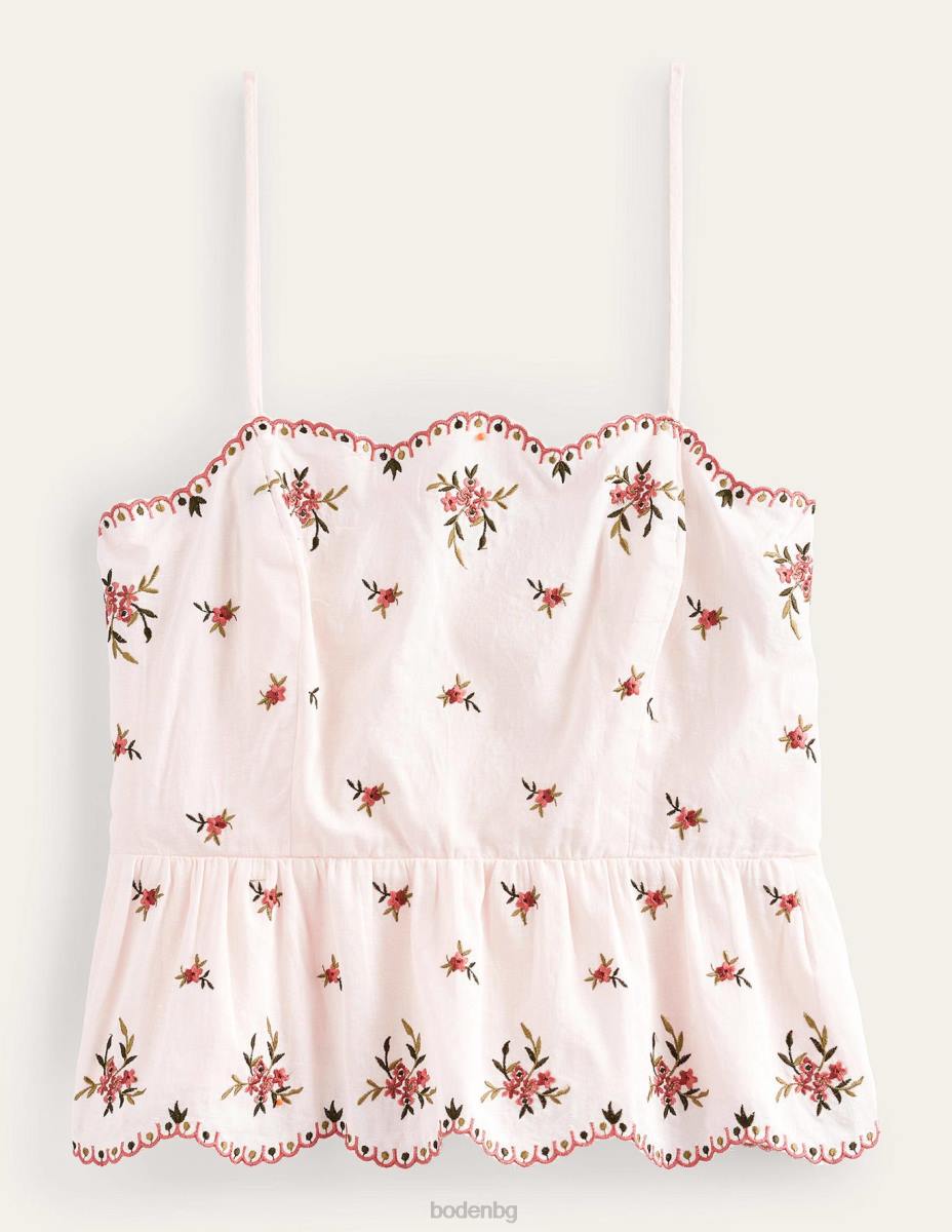 облекло Boden бродирана горна част с пеплум флорална бродерия Жени LL68143