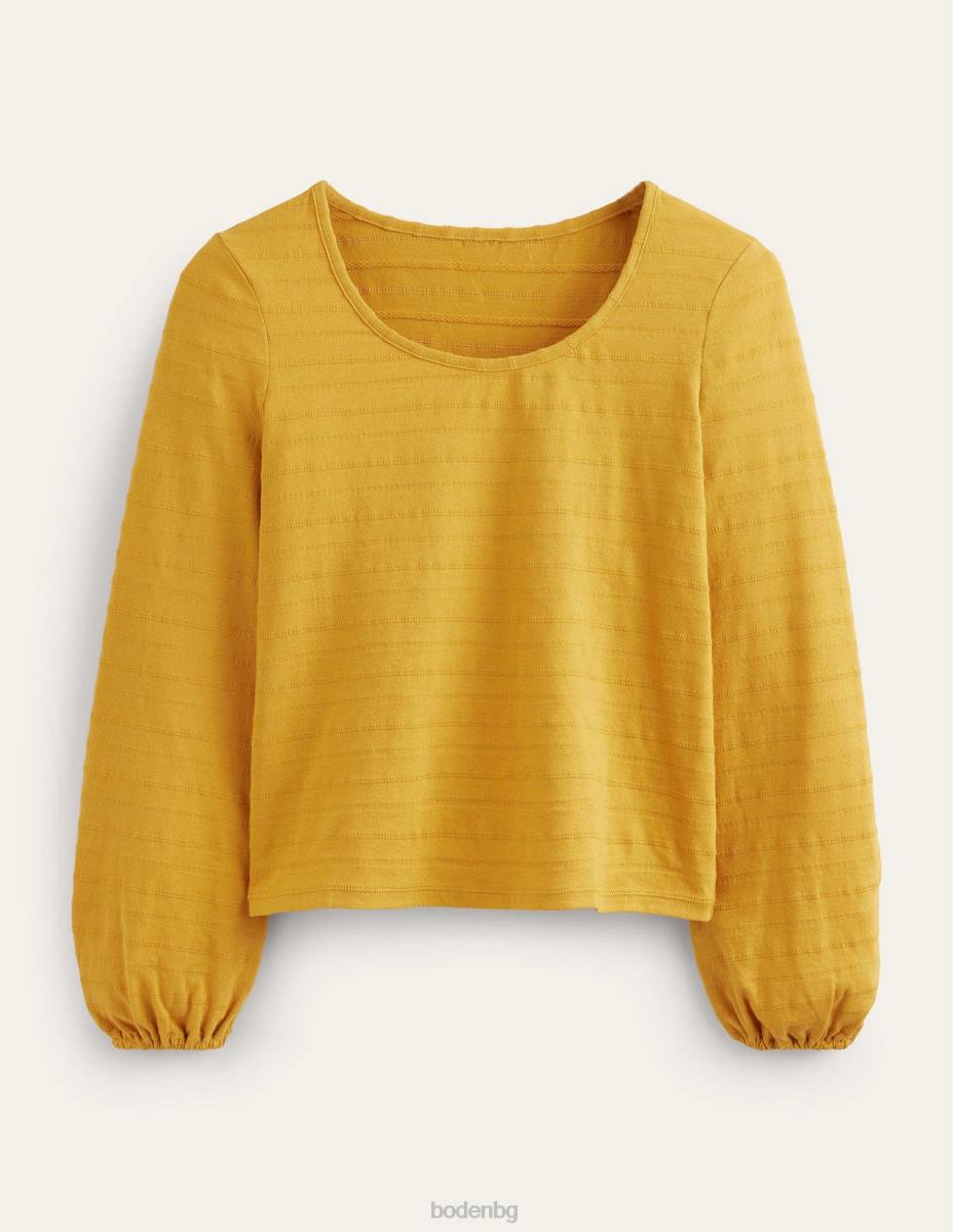 облекло Boden горна част с текстурирано деколте реколта злато Жени LL681487