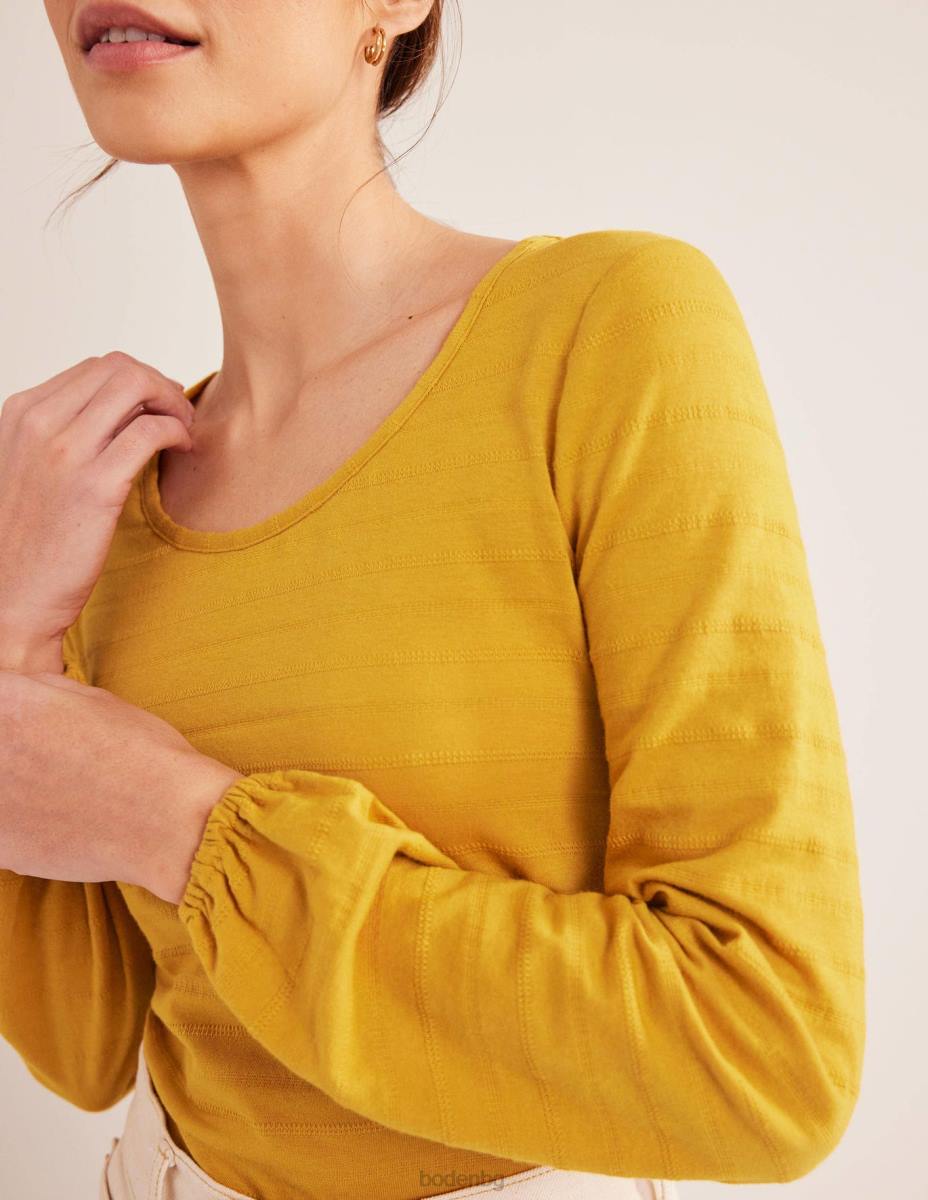 облекло Boden горна част с текстурирано деколте реколта злато Жени LL681487