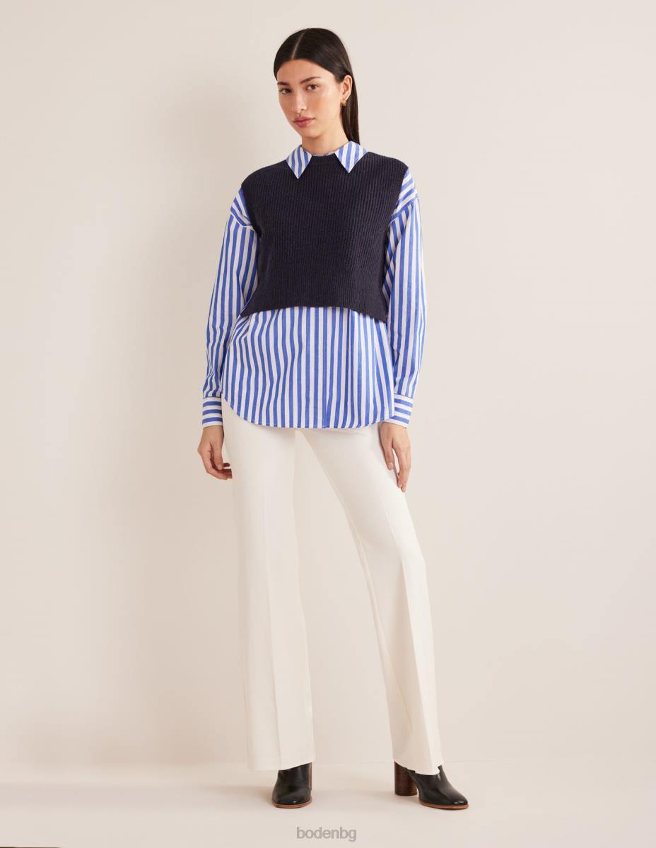 облекло Boden изрязан оребрен резервоар военноморски флот Жени LL681526