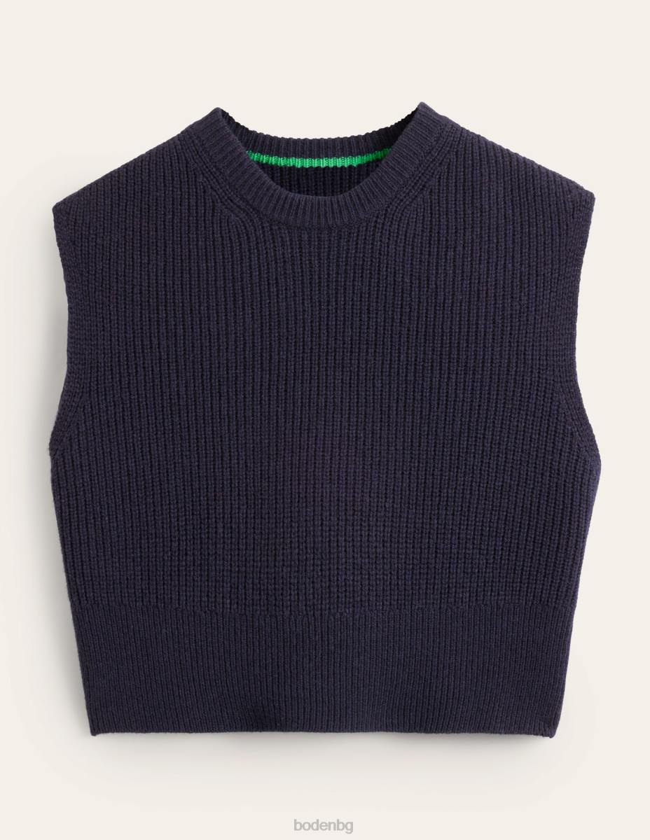 облекло Boden изрязан оребрен резервоар военноморски флот Жени LL681526