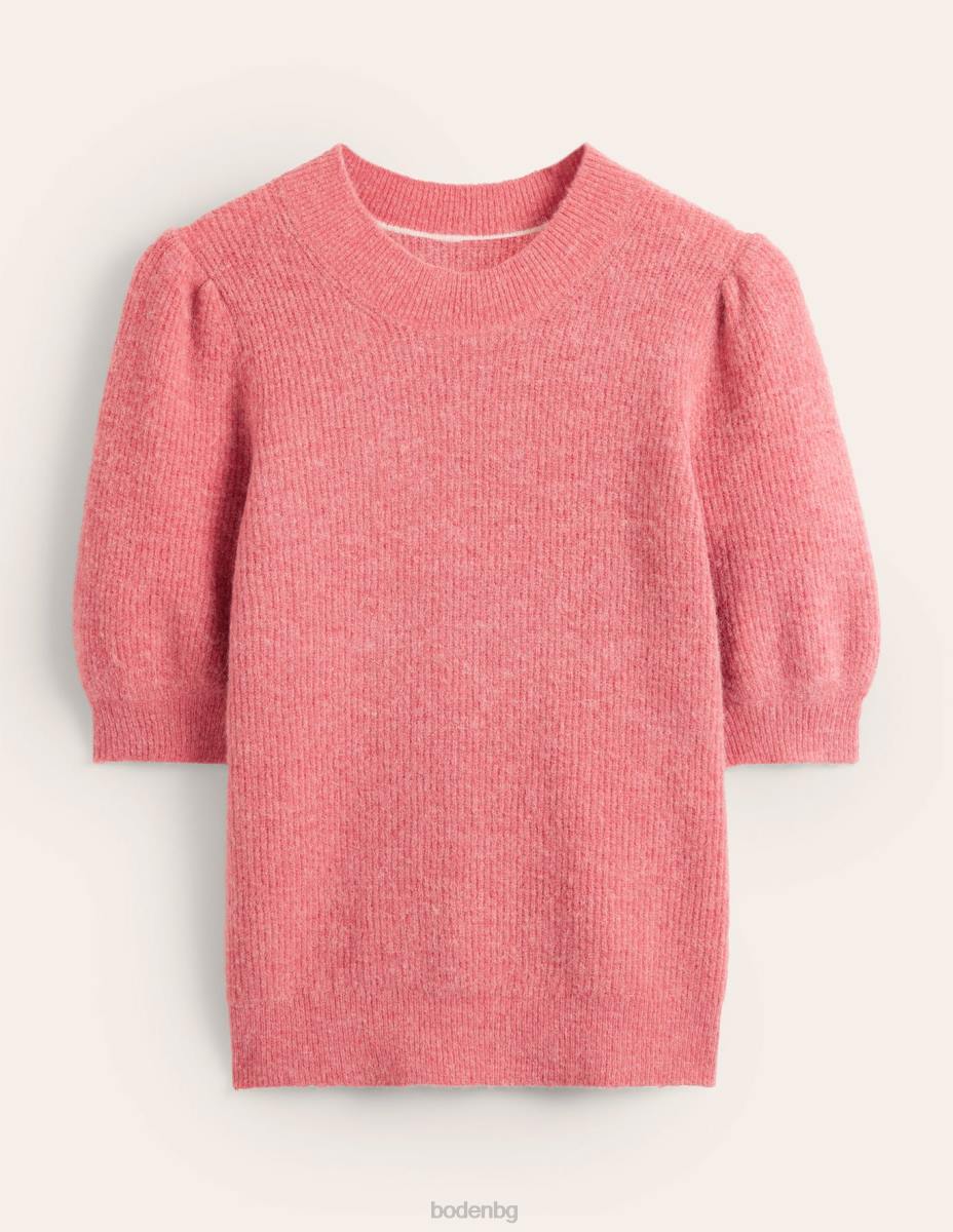 облекло Boden оребрено пухкаво горнище избледняла роза Жени LL681527