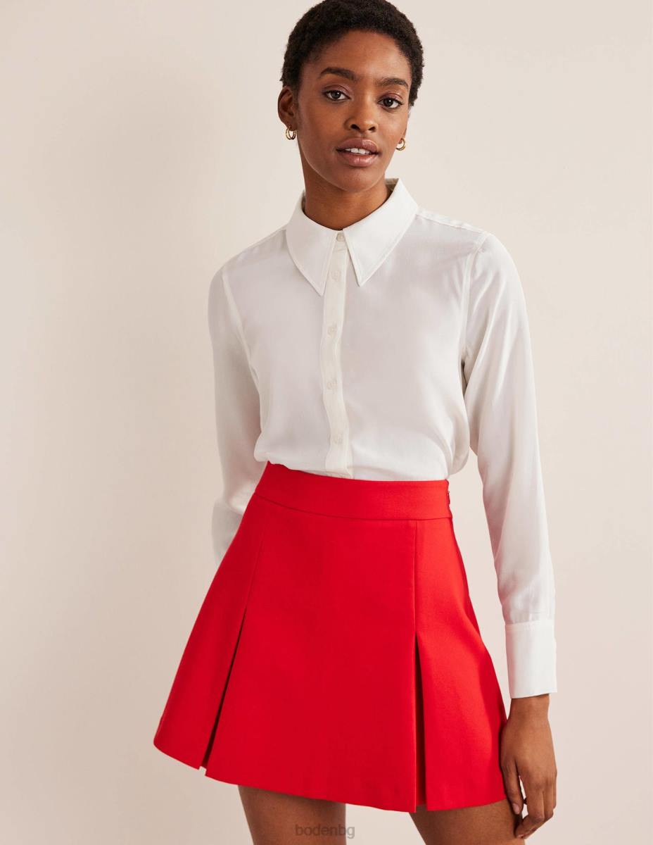 облекло Boden копринена риза слонова кост Жени LL68154