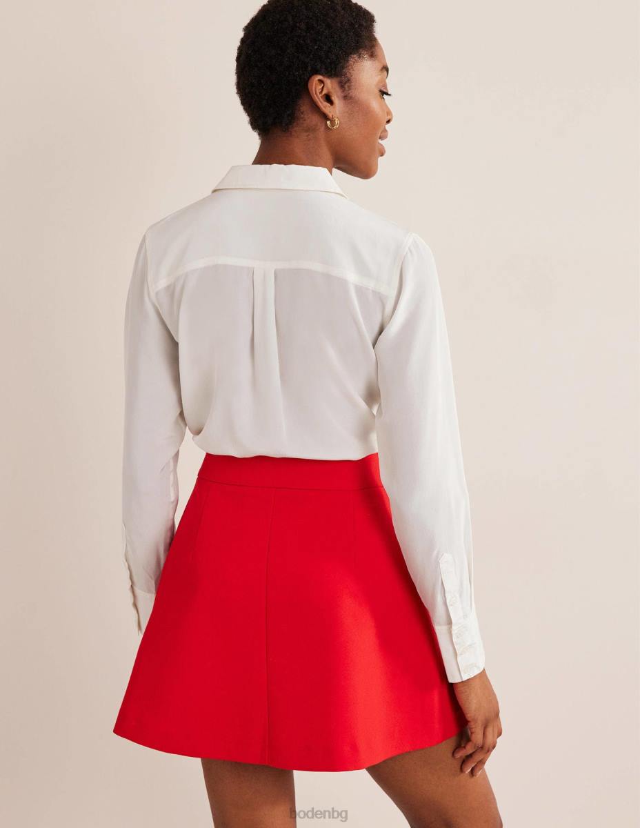 облекло Boden копринена риза слонова кост Жени LL68154