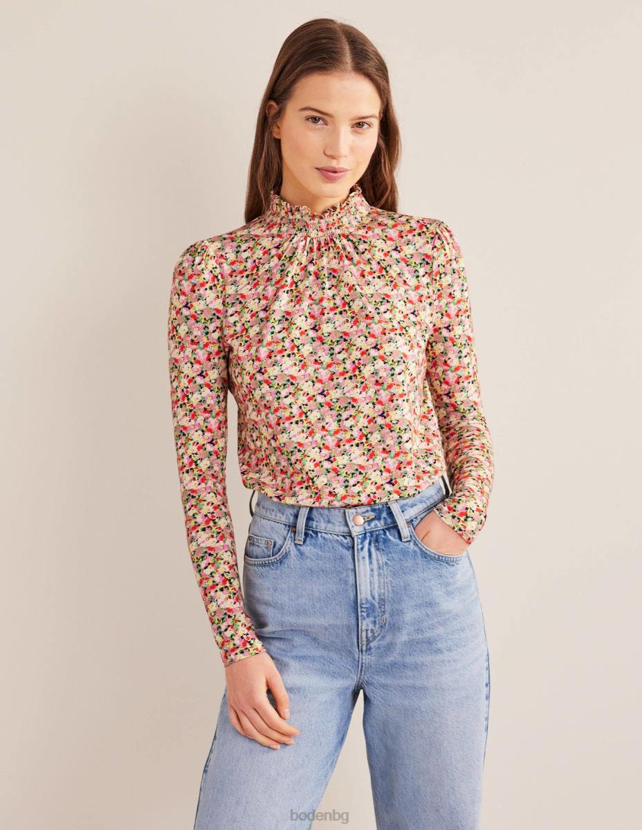 облекло Boden горна част с щампован деколте мулти и флорални Жени LL681561