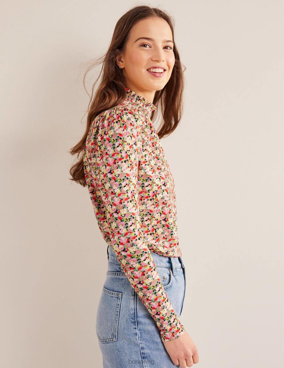 облекло Boden горна част с щампован деколте мулти и флорални Жени LL681561