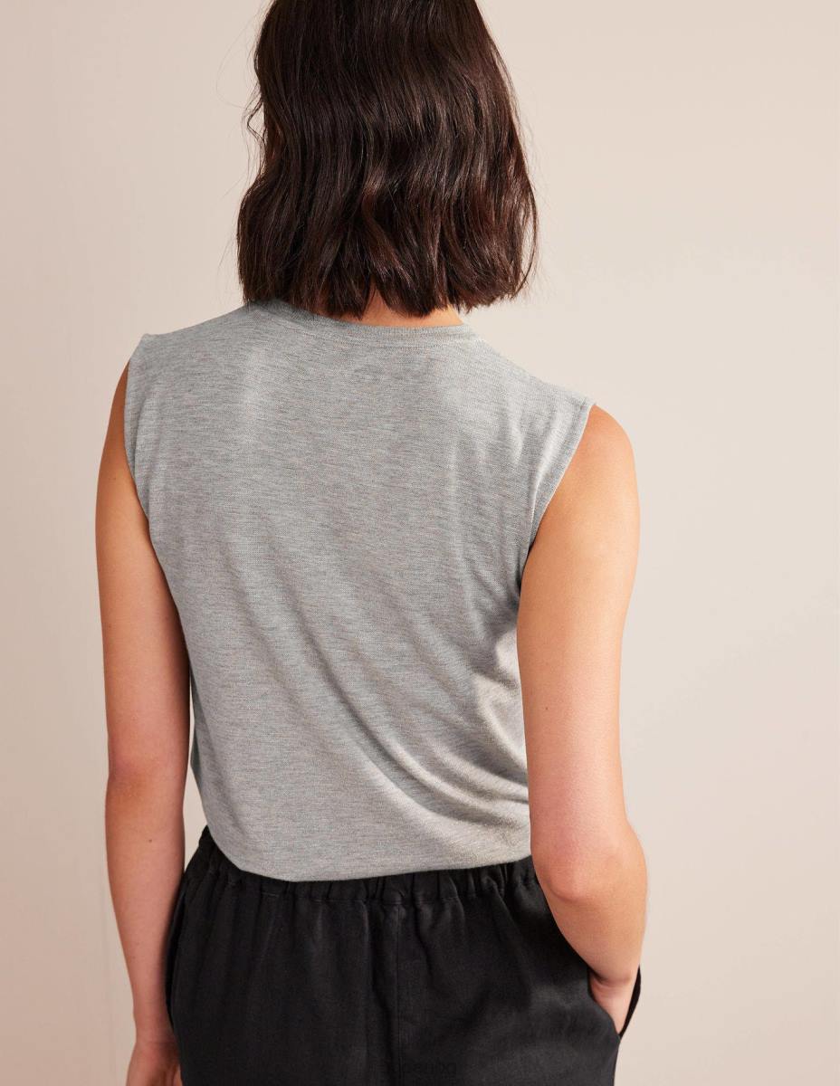 облекло Boden горна част с искряща жилетка сив мергел/злато Жени LL681570