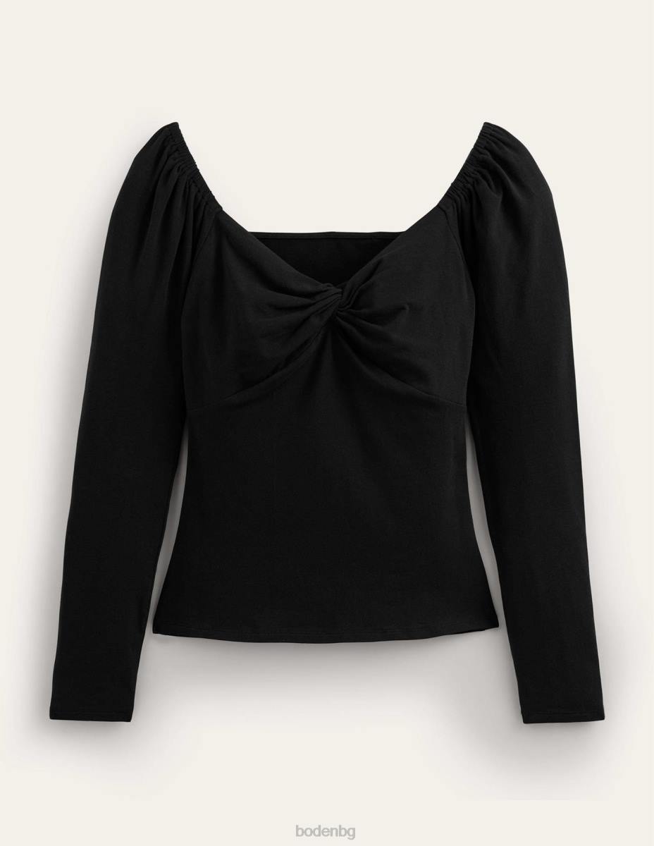 облекло Boden горнище от трико със сладурче черен Жени LL681598