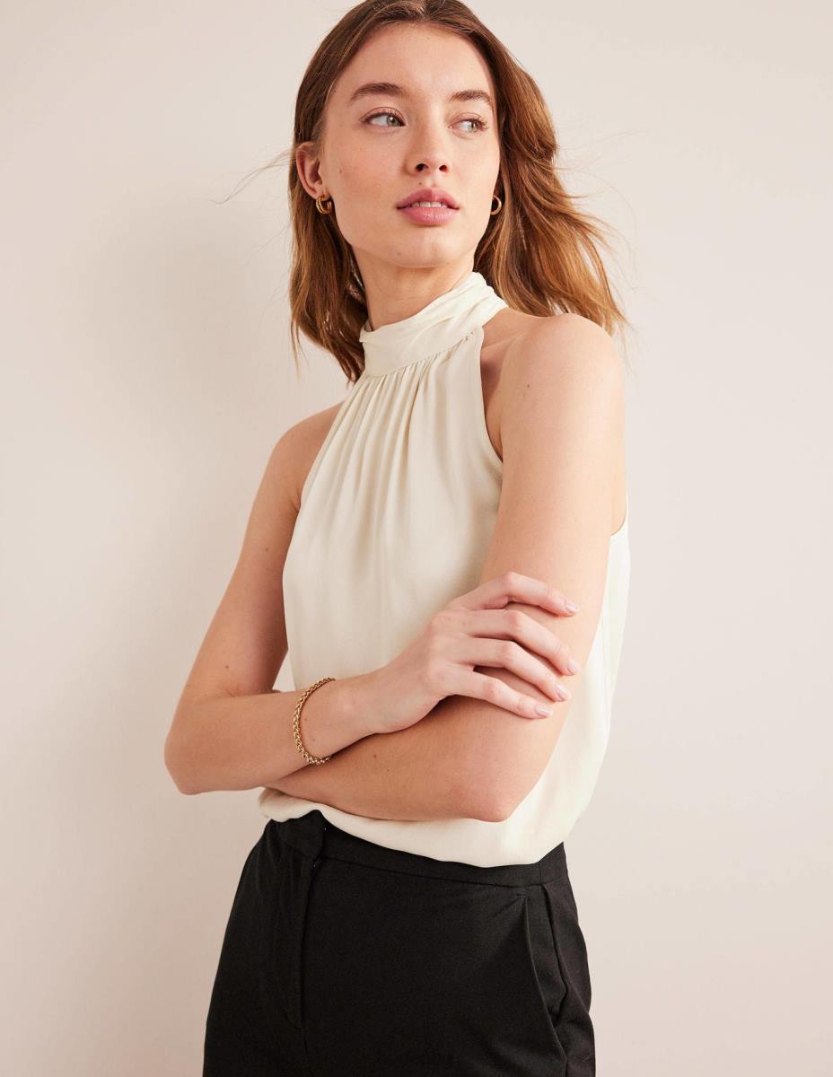 облекло Boden сатенена горна част изпарено сиво Жени LL681602