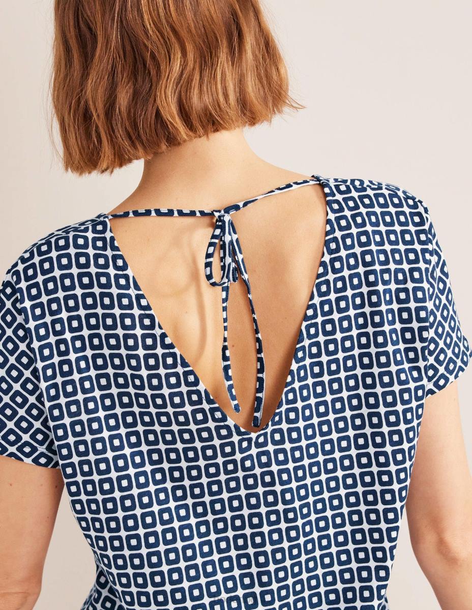 облекло Boden горна част от трико със завързване френски морски куб Жени LL681605