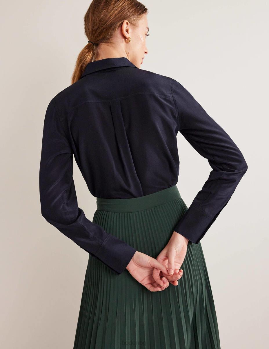 облекло Boden копринена риза военноморски флот Жени LL68161