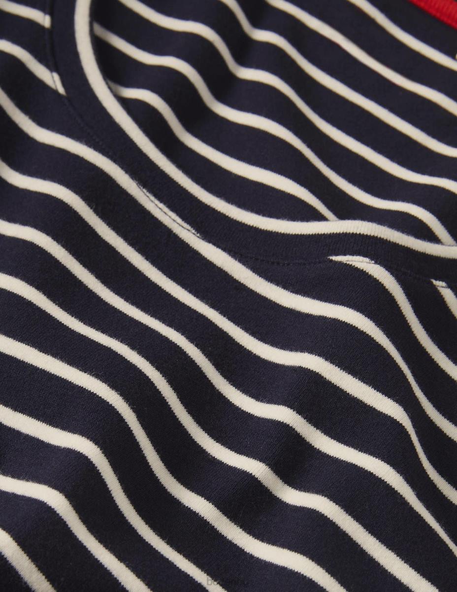 облекло Boden основна жилетка райе синьо/слонова кост Жени LL681628