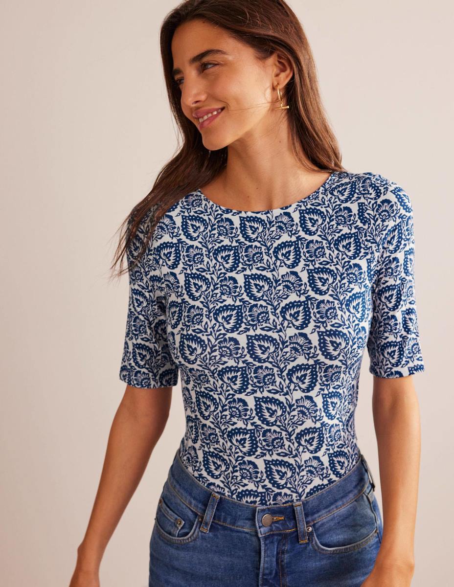 облекло Boden горна част от трико тераса от сапфир и дъб Жени LL681634